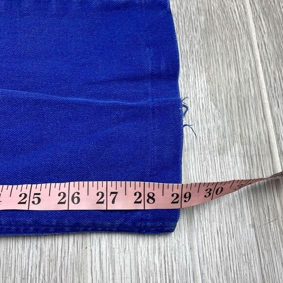 New York Jeans Women's High Waisted Straight Leg Jeans Royal Blue Size 12 - Picture 10 of 11